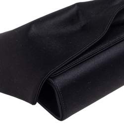 Christian Louboutin Black Satin Loubibow Clutch