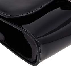 Christian Louboutin Black Patent Leather Riviera Clutch