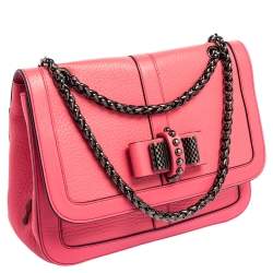 مملوكة مسبقًا حقيبة كتف كريستيان لوبوتان سويت تشاريتي جلد وردي