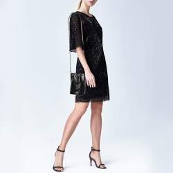 Christian Louboutin Black Leather Marie Jane Bucket Bag