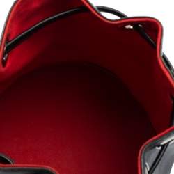 Christian Louboutin Black Leather Marie Jane Bucket Bag