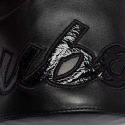 Christian Louboutin Black Leather Marie Jane Bucket Bag