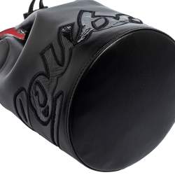 Christian Louboutin Black Leather Marie Jane Bucket Bag