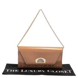 Christian Louboutin Old Rose Patent Leather Vero Dodat Chain Clutch