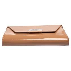 Christian Louboutin Old Rose Patent Leather Vero Dodat Chain Clutch