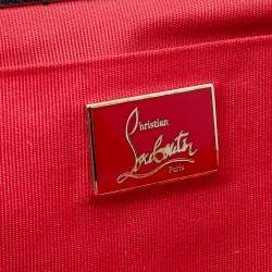 Christian Louboutin Metallic Purple Suede Mini Loubi Lula Frame Clutch