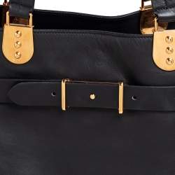 مملوكة مسبقًا Christian Louboutin Black/Brown Pony Hair And Leather Sybil Shopper Tote