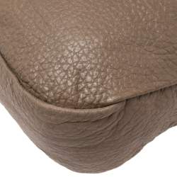 Pre Owned Christian Louboutin Dark Beige Leather Mariana Rider Hobo