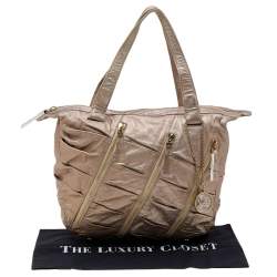 Christian Louboutin Gold Leather Tote