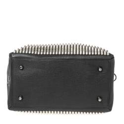 Pre Owned Christian Louboutin Black Leather Studded Panettone Satchel 