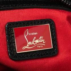 Pre Owned Christian Louboutin Black Leather Studded Panettone Satchel 