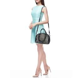 Pre Owned Christian Louboutin Black Leather Studded Panettone Satchel 