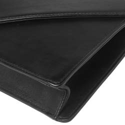 Christian Louboutin Black Leather Studded Flap Clutch