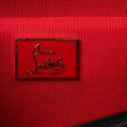 Christian Louboutin Black Leather Studded Flap Clutch