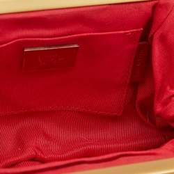 Christian Louboutin Black Satin Loubinight Frame Clutch