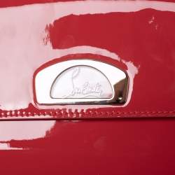 Christian Louboutin Neon Red Patent Leather Vero Dodat Chain Clutch