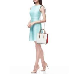 Pre Owned حقيبة يد توتس كريستيان لوبوتان بالوما جلد أبيض صغيرة