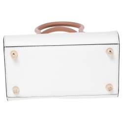 Pre Owned حقيبة يد توتس كريستيان لوبوتان بالوما جلد أبيض صغيرة