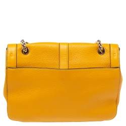 Christian Louboutin Yellow Leather Small Sweet Charity Shoulder Bag