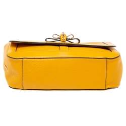 Christian Louboutin Yellow Leather Small Sweet Charity Shoulder Bag