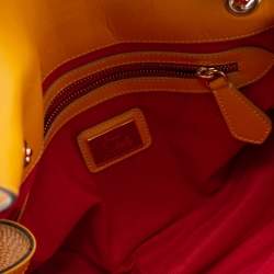 Christian Louboutin Yellow Leather Small Sweet Charity Shoulder Bag