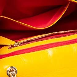 Christian Louboutin Yellow Leather Small Sweet Charity Shoulder Bag