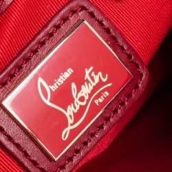 Christian Louboutin Red/Black Leather Sweet Charity Shoulder Bag