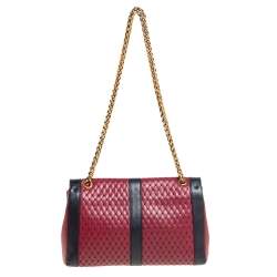 Christian Louboutin Red/Black Leather Sweet Charity Shoulder Bag