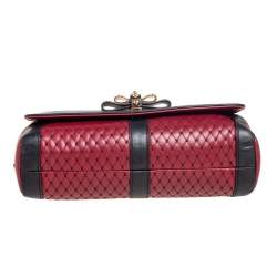 Christian Louboutin Red/Black Leather Sweet Charity Shoulder Bag