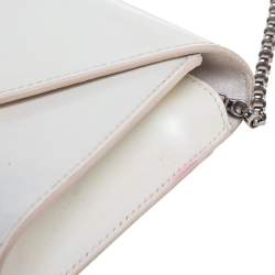 Christian Louboutin Pearl Holographic Patent Leather Vero Dodat Chain Clutch