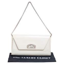Christian Louboutin Pearl Holographic Patent Leather Vero Dodat Chain Clutch