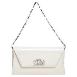 Christian Louboutin Pearl Holographic Patent Leather Vero Dodat Chain Clutch