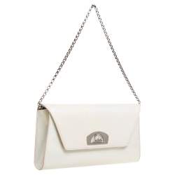 Christian Louboutin Pearl Holographic Patent Leather Vero Dodat Chain Clutch