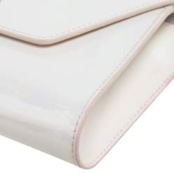 Christian Louboutin Pearl Holographic Patent Leather Vero Dodat Chain Clutch