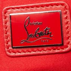 Pre Owned Christian Louboutin Black Leather Spiked Loubiposh Chain Clutch