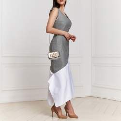 Christian Louboutin Silver Python Mini Sweet Charity Crossbody Bag