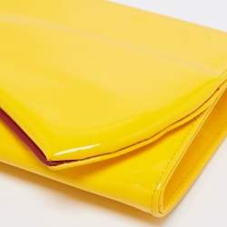 مملوكة مسبقًا Christian Louboutin Yellow Patent Leather So Kate Clutch