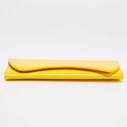 مملوكة مسبقًا Christian Louboutin Yellow Patent Leather So Kate Clutch