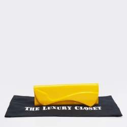 مملوكة مسبقًا Christian Louboutin Yellow Patent Leather So Kate Clutch