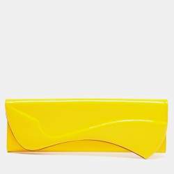 مملوكة مسبقًا Christian Louboutin Yellow Patent Leather So Kate Clutch