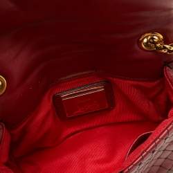 Christian Louboutin Red/Black Matelasse Leather Sweet Charity Shoulder Bag