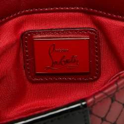 Christian Louboutin Red/Black Matelasse Leather Sweet Charity Shoulder Bag