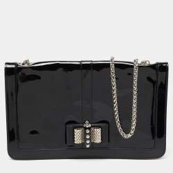 Christian Louboutin Black Patent Leather Sweet Charity Shoulder Bag