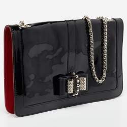 Christian Louboutin Black Patent Leather Sweet Charity Shoulder Bag