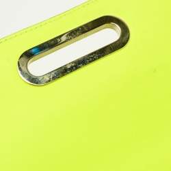 Christian Louboutin Neon Green Matte Leather Riviera Chain Clutch