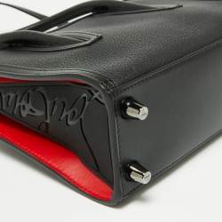 Christian Louboutin Black/Red Leather Mini Paloma Tote