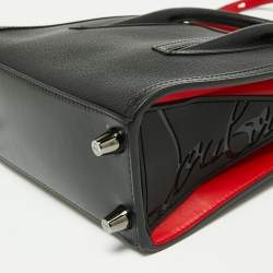 Christian Louboutin Black/Red Leather Mini Paloma Tote