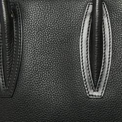 Christian Louboutin Black/Red Leather Mini Paloma Tote