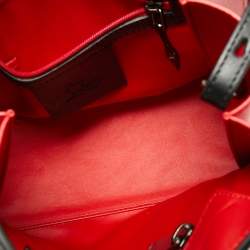 Christian Louboutin Black/Red Leather Mini Paloma Tote
