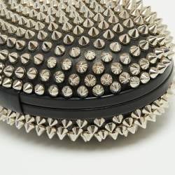 Christian Louboutin Black Leather Spike Mina Chain Clutch